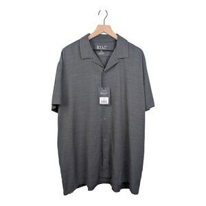 *NWT* BYLT Basics Men's Paloma 2.0 Short Sleeve Camp Collar Shirt, Ash Gray, 3XL